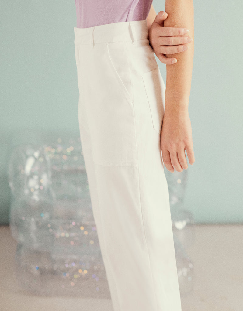 Reiko - Pantalon Cargo Aimy - White - Femme