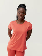 T-Shirt Aina - Corail Brillant - Femme