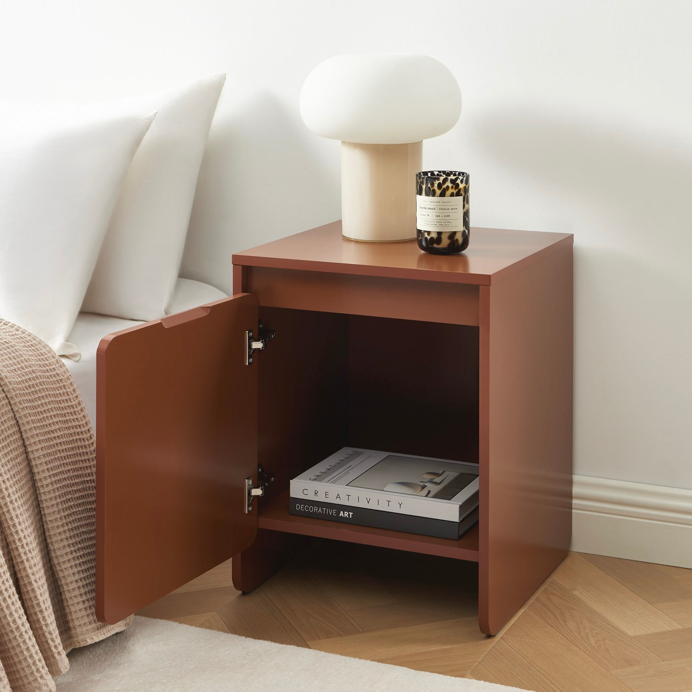 Akka - Table De Chevet - Marron Chocolat
