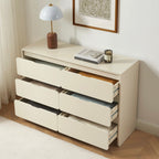 Akka - Commode 6 Tiroirs - Beige