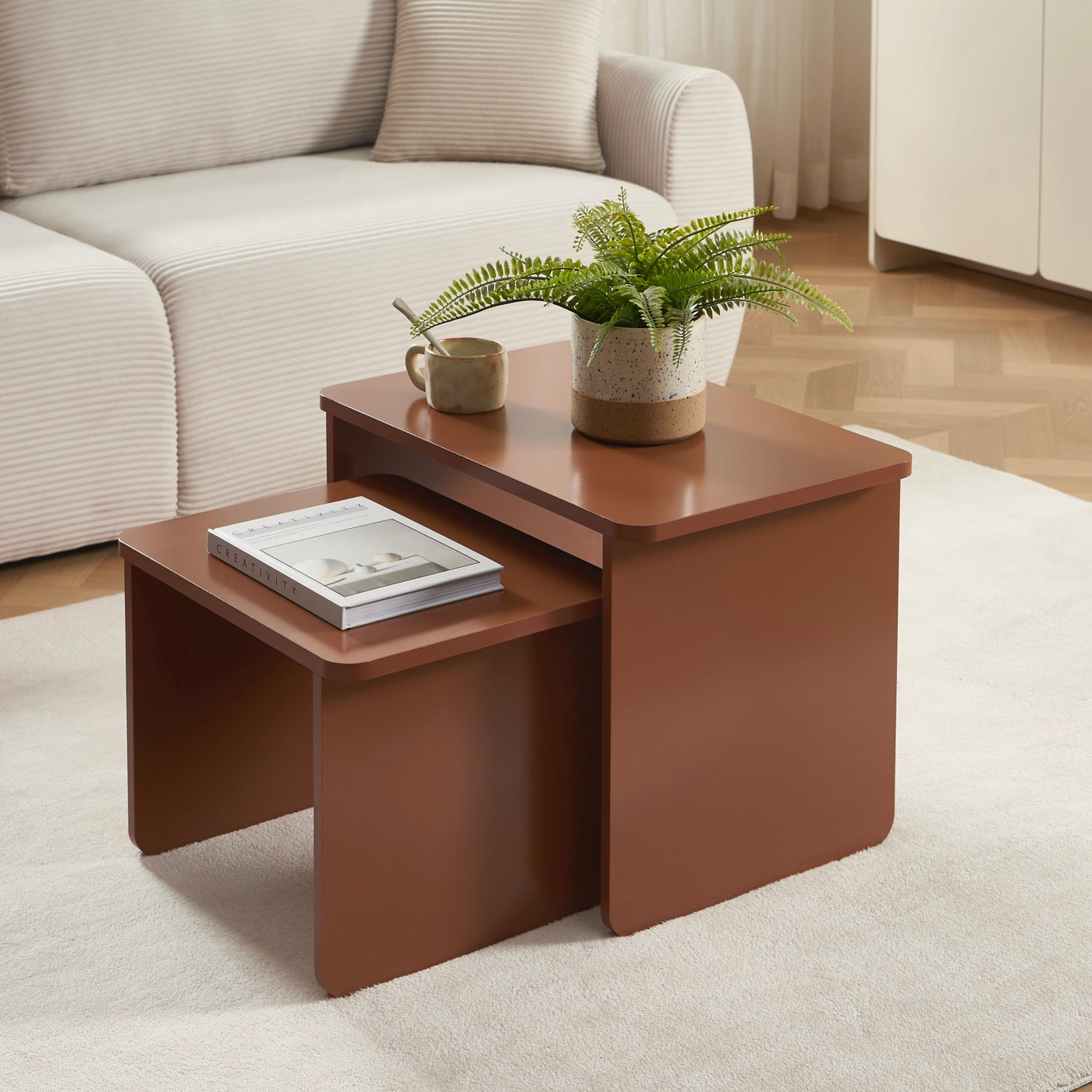 Akka - Tables Basses Gigognes - Marron Chocolat
