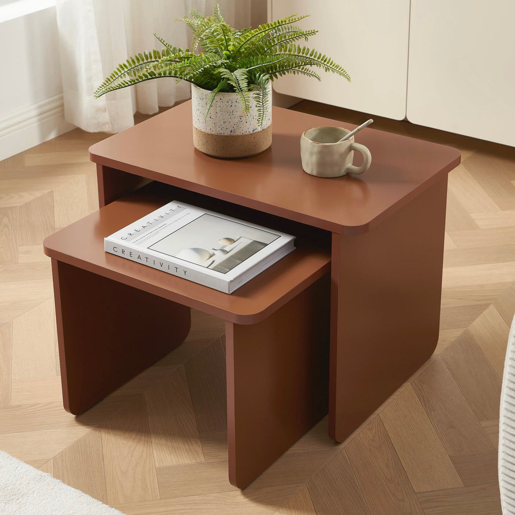 Akka - Tables Basses Gigognes - Marron Chocolat