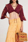 Crop-Top Alani - Burgundy