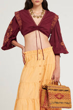 Crop-Top Alani - Burgundy