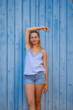 Top Louise Bleu