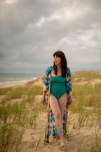 Kimono Palma Bleu