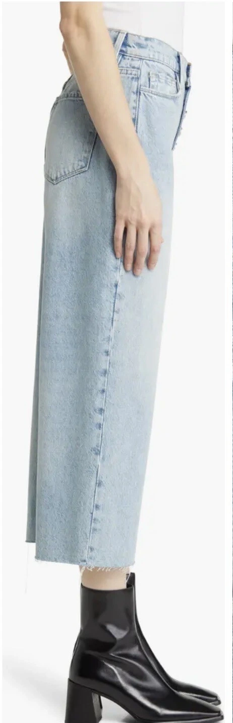 Pantalon Ali Wide Crop Raw After Exposed Buttons - Bilson