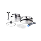 Batterie 10 Pièces - Acier Inoxydable - Inox