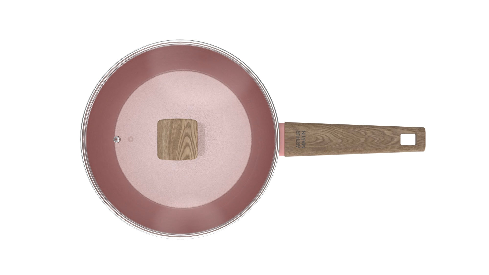 Sauteuse 28cm Avec Couvercle + Panier - Aluminium Forgé - Revêtement Céramique - Rose
