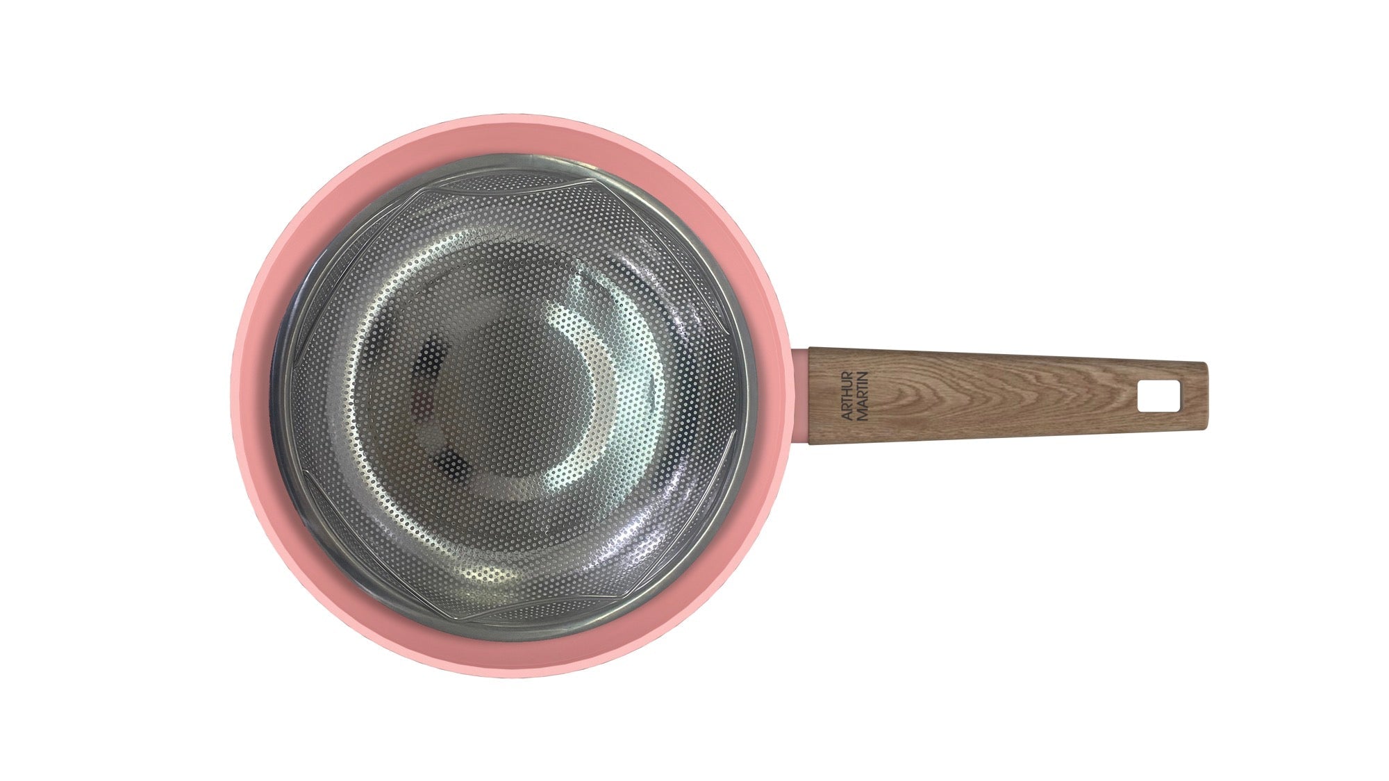 Sauteuse 28cm Avec Couvercle + Panier - Aluminium Forgé - Revêtement Céramique - Rose