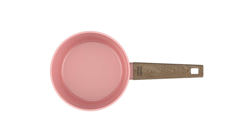 Set 3 Casseroles 16/18/20cm - Aluminium Forgé - Revêtement Céramique - Rose