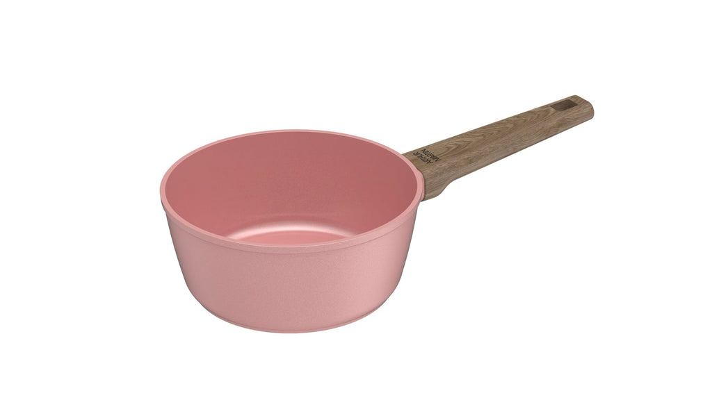 Set 3 Casseroles 16/18/20cm - Aluminium Forgé - Revêtement Céramique - Rose