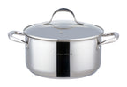 Marmite 28cm - Couvercle En Verre - Acier Inoxydable - Inox