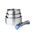 Set 3 Casseroles 16/18/20cm - Acier Inoxydable - Inox