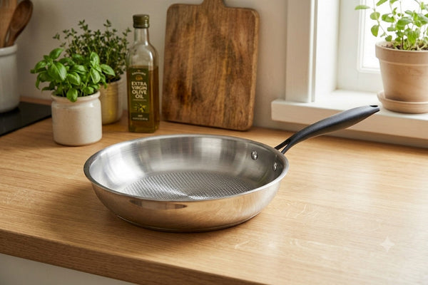 Poêle 28cm - Technologie Triplex - Acier Inoxydable - Inox