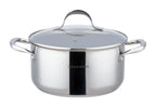 Marmite 24cm - Couvercle En Verre - Acier Inoxydable - Inox