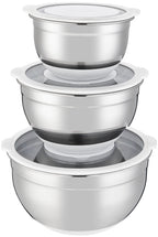 Set 3 Saladiers Avec Couvercle 16/20/24cm - Acier Inoxydable
