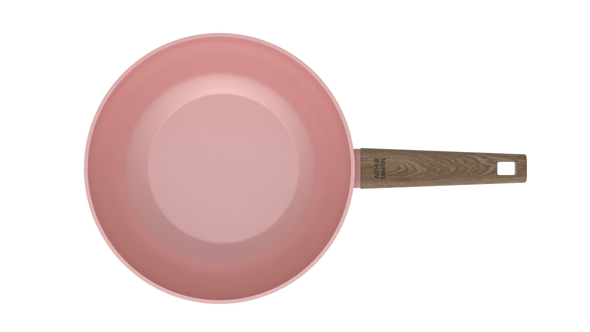Wok 28cm - Aluminium Forgé - Revêtement Céramique - Rose