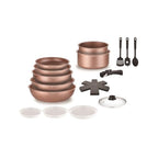 Batterie 18 Pièces - Aluminium - Revêtement Céramique - Terracotta