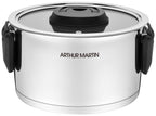 Set 3 Marmites 2/4/6L - Poignées Rabattables - Acier Inoxydable - Inox