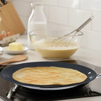 Crepiere 28cm Revetement Ceramique - Acier Inoxydable - Fond Capsulé - Inox
