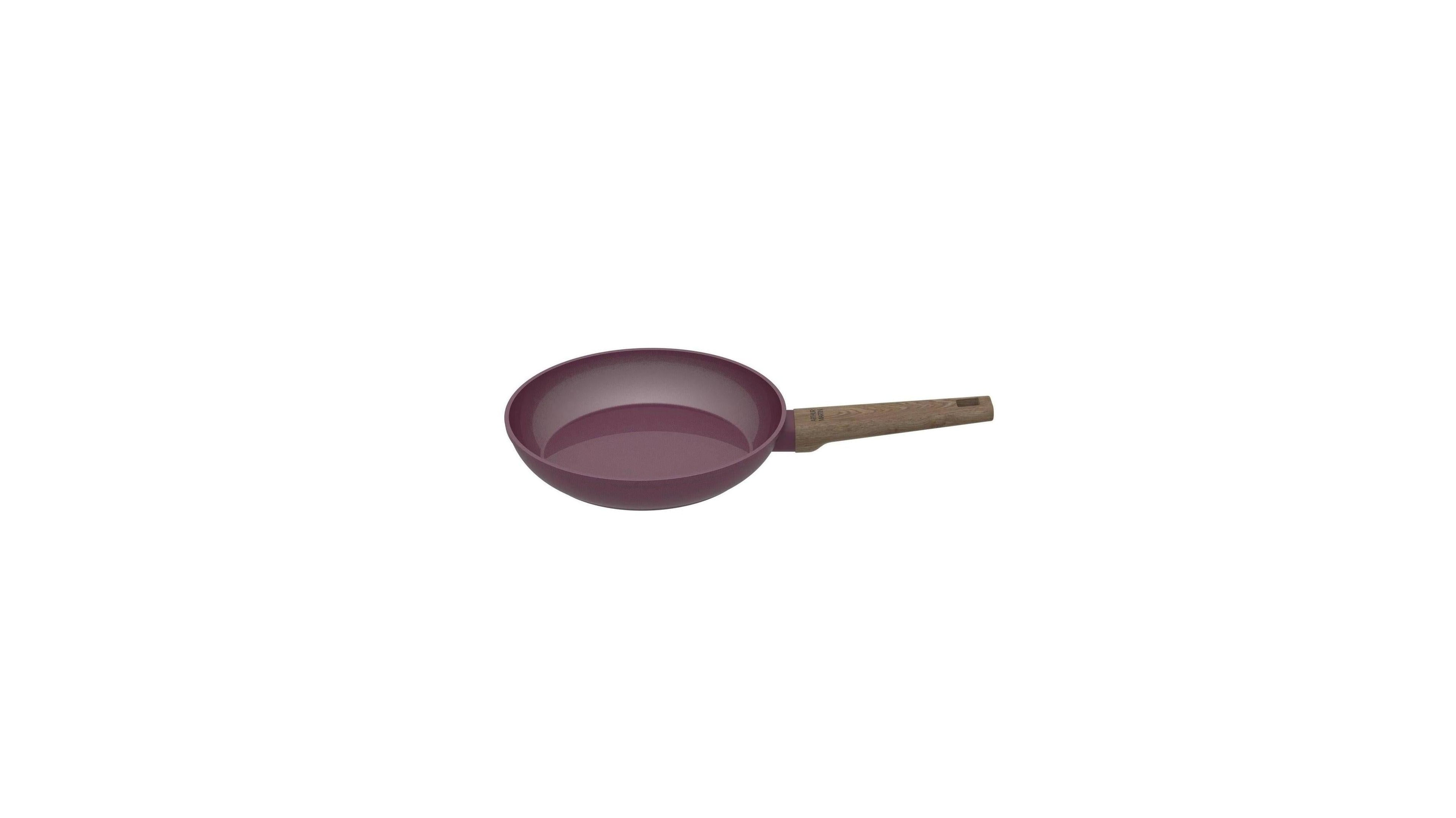 Set 3 Poêles 20/24/28cm - Aluminium Forgé - Revêtement Céramique - Prune