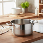 Marmite 28cm - Couvercle En Verre - Acier Inoxydable - Inox