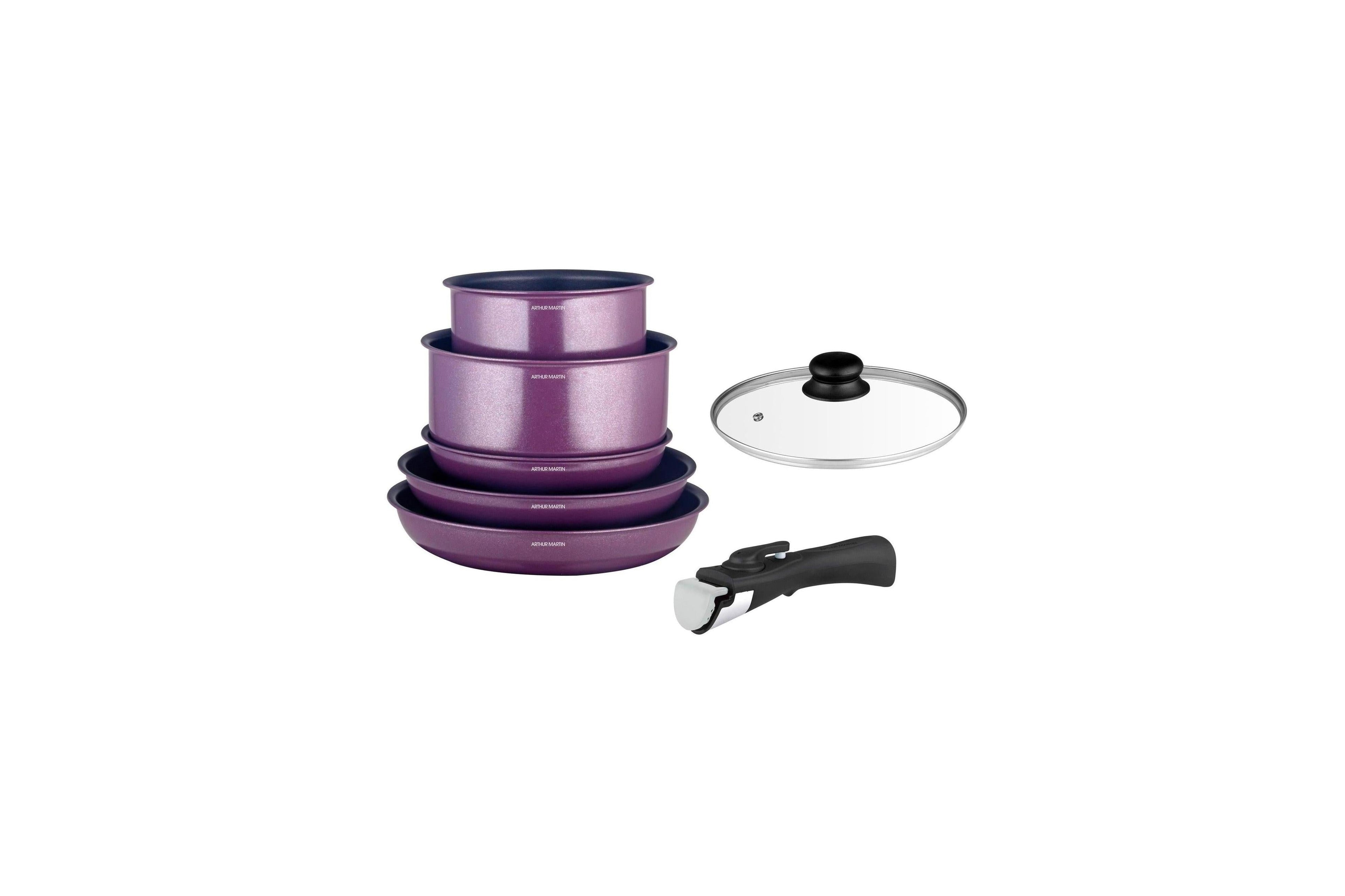 Batterie 7 Pièces - Aluminium - Anti-Adhésif - Violet