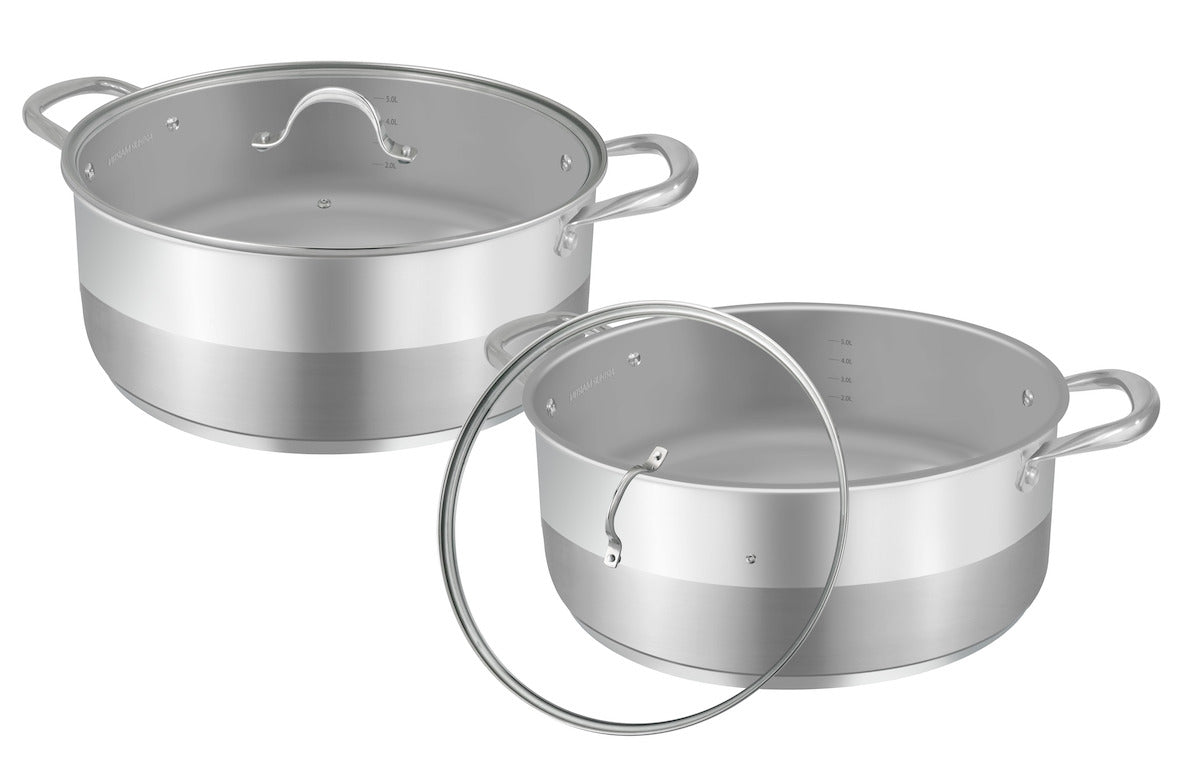 Faitout 28cm Avec Couvercle - Acier Inoxydable - Inox