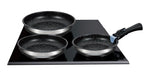 Set 3 Poêles 20/24/26cm - Intérieur Anti-Adhésif - Acier Inoxydable - Inox