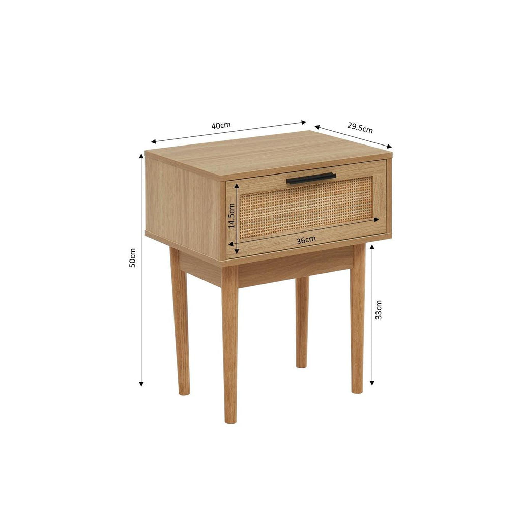 Amana - Table De Chevet - Cannage Rotin
