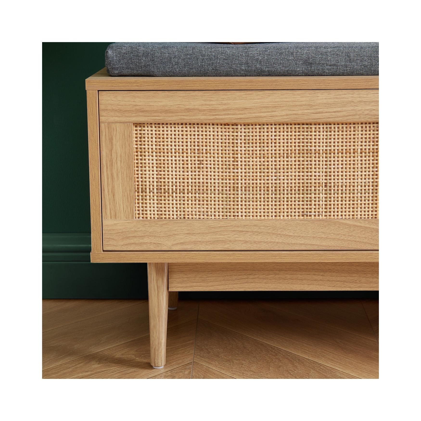 Amana - Banc À Chaussures - Cannage Rotin