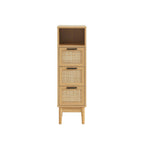 Amana - Demi Colonne - Effet Chêne Et Cannage Rotin