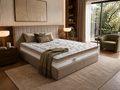 Renaissance - Ensemble Matelas + Sommier - Blanc/Marron