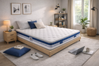 Villandry - Ensemble Matelas + Sommier - Blanc/Gris