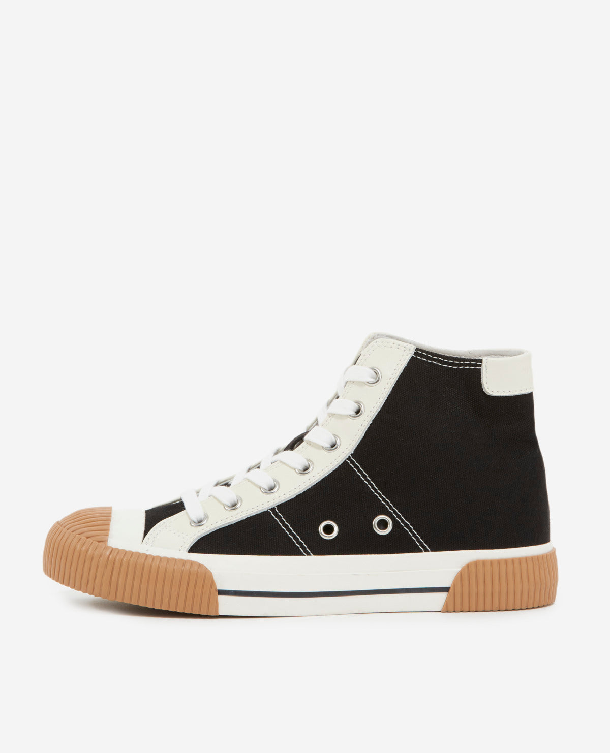The Kooples - Baskets Montantes Noires Toile Lacées - Mixte