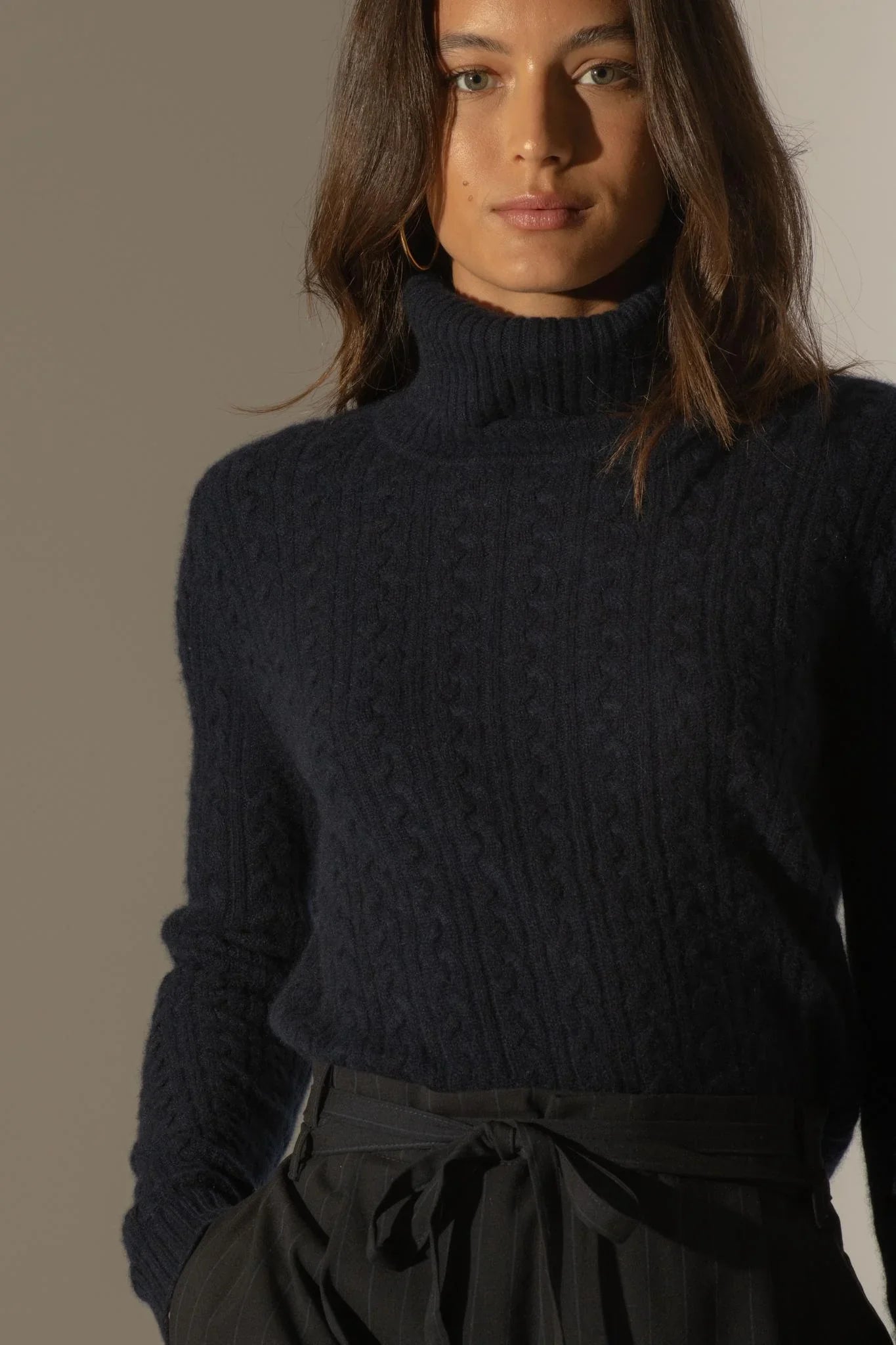Pull Col Roulé 4 Fils - Amelia - Navy