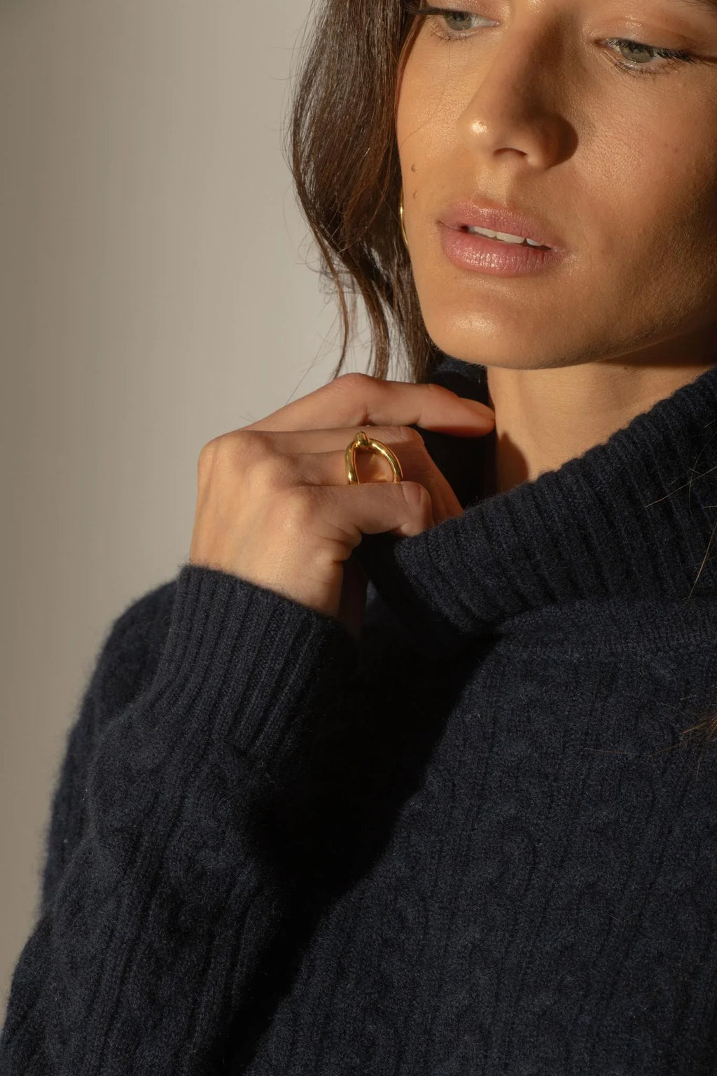 Pull Col Roulé 4 Fils - Amelia - Navy