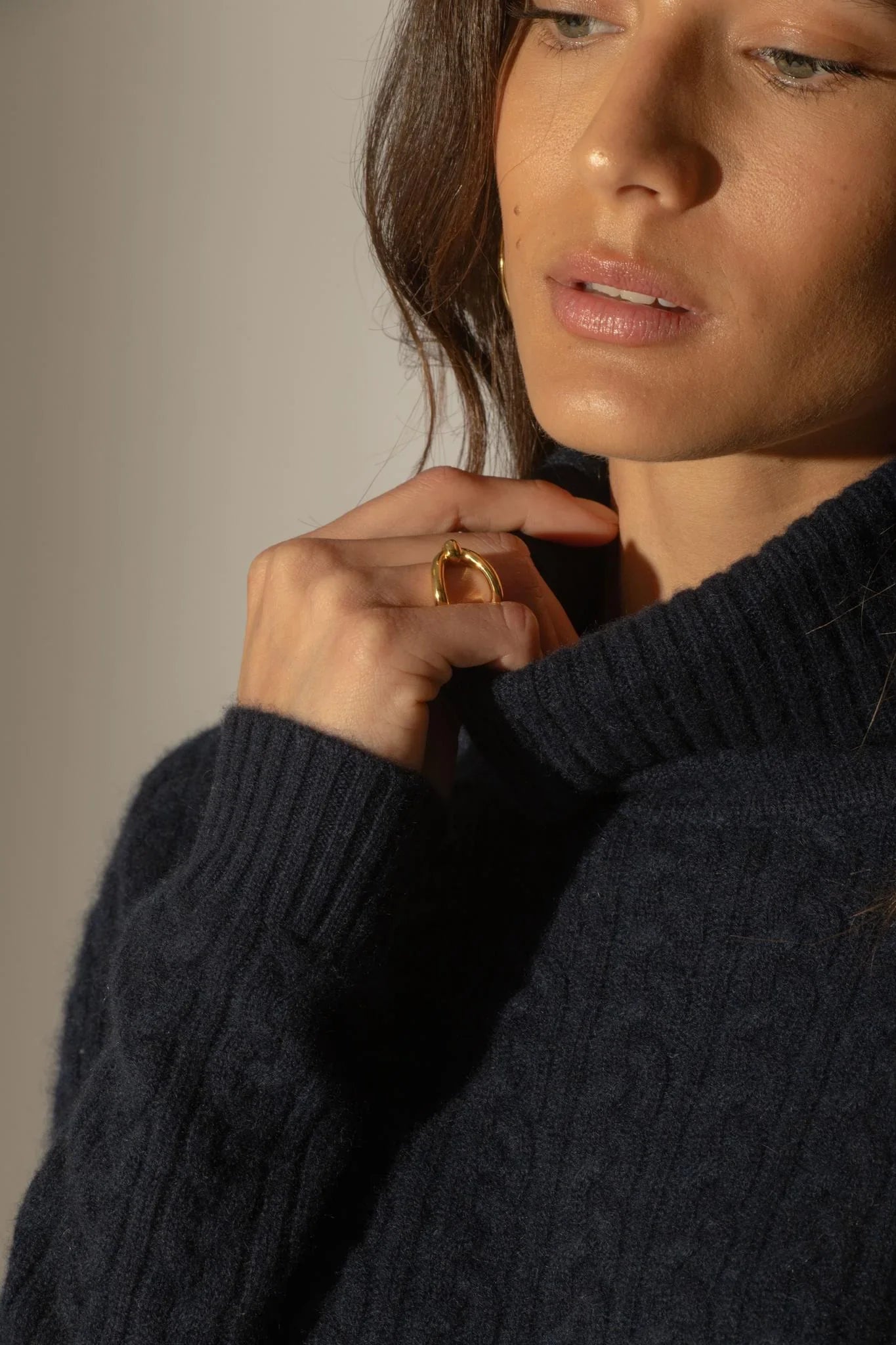 Pull Col Roulé 4 Fils - Amelia - Navy