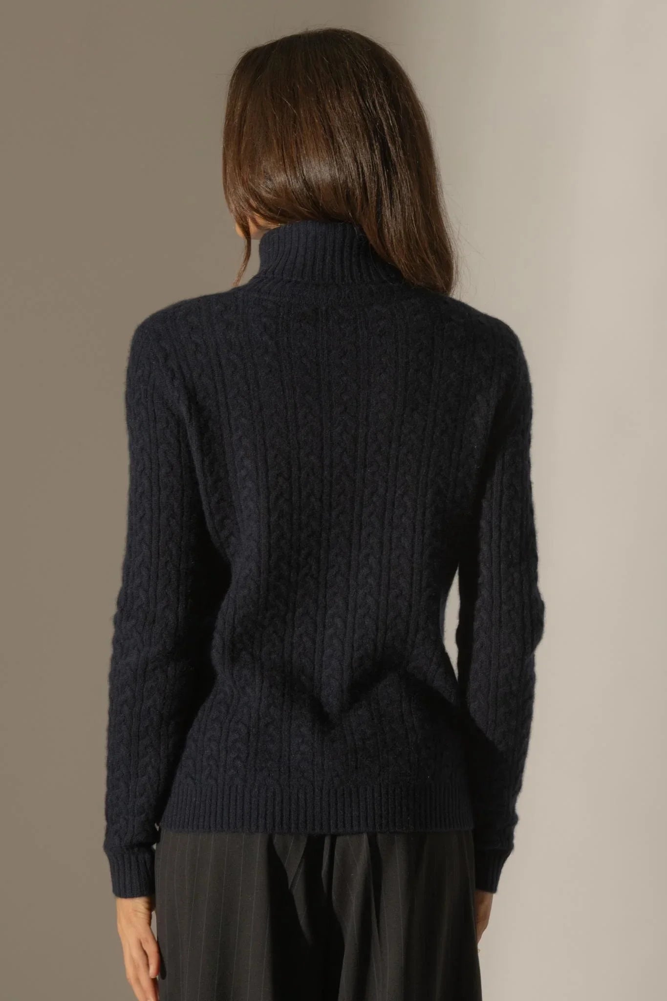 Pull Col Roulé 4 Fils - Amelia - Navy