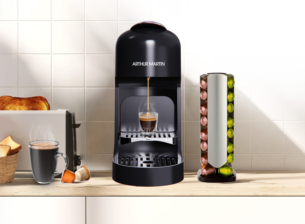 Machine À Café Capsules Nespresso Compatible - 1400W - Noir