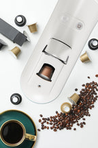 Machine À Café Capsules Nespresso Compatible - 1400W - Blanc