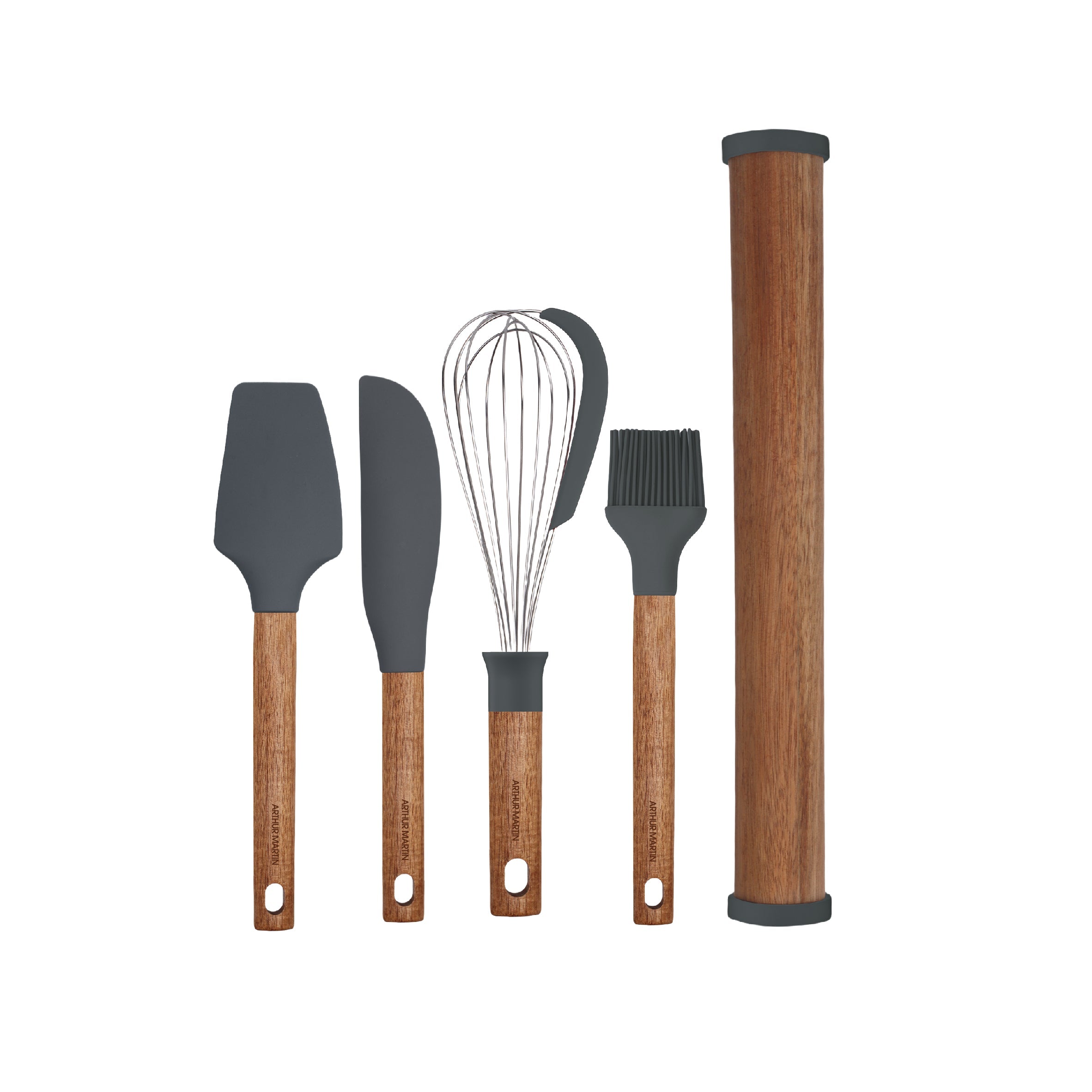Set Ustensiles De Cuisine 5 Pièces - Gris
