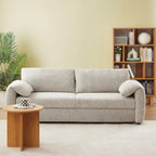 Angea - Canapé Droit Convertible 3 Places - Beige