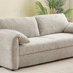 Angea - Canapé Droit Convertible 3 Places - Beige