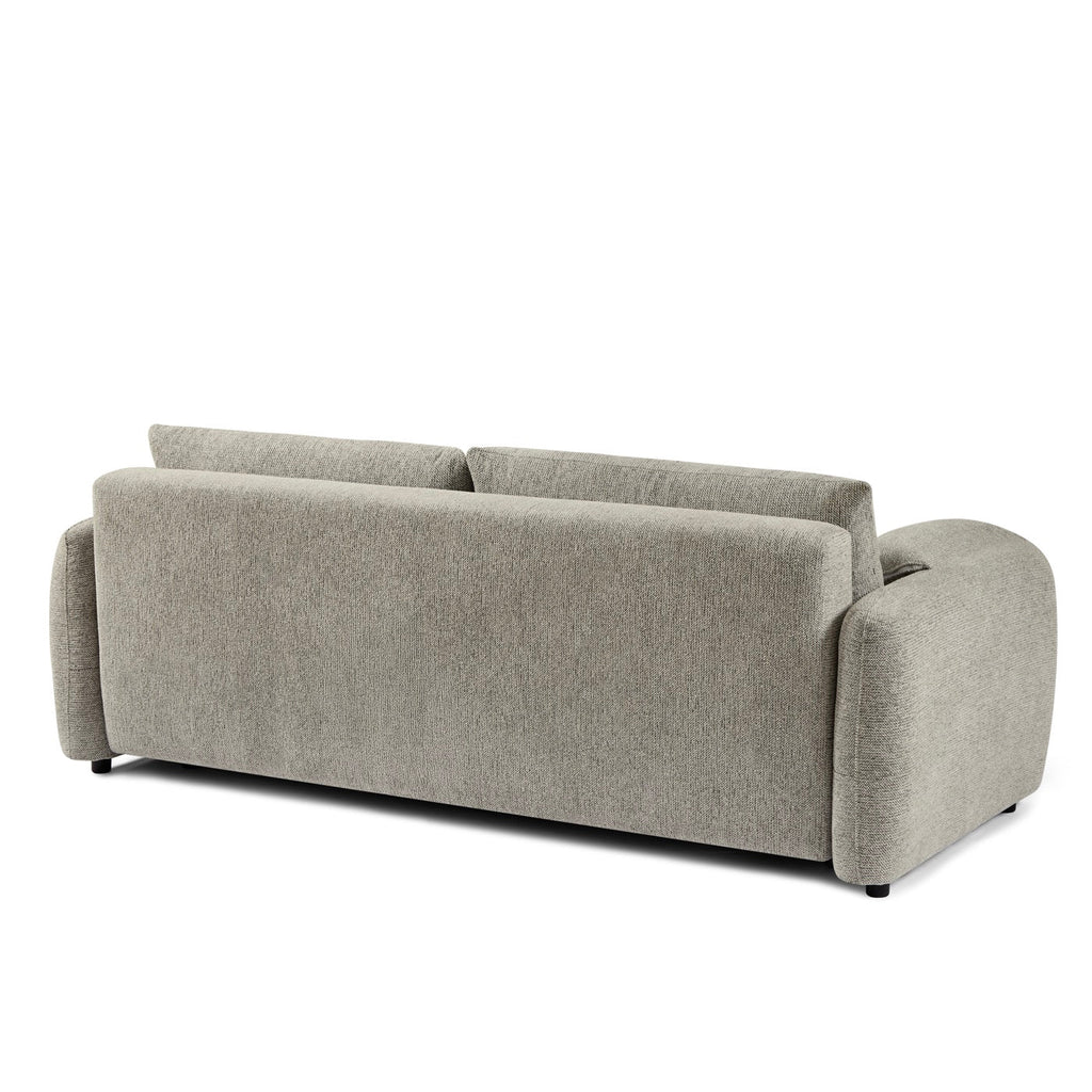Angea - Canapé Droit Convertible 3 Places - Taupe
