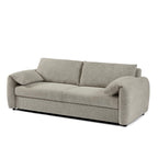 Angea - Canapé Droit Convertible 3 Places - Taupe