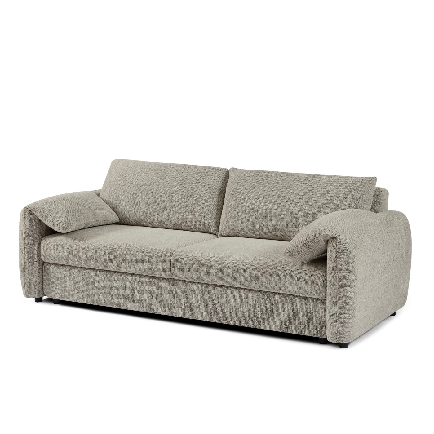 Angea - Canapé Droit Convertible 3 Places - Taupe
