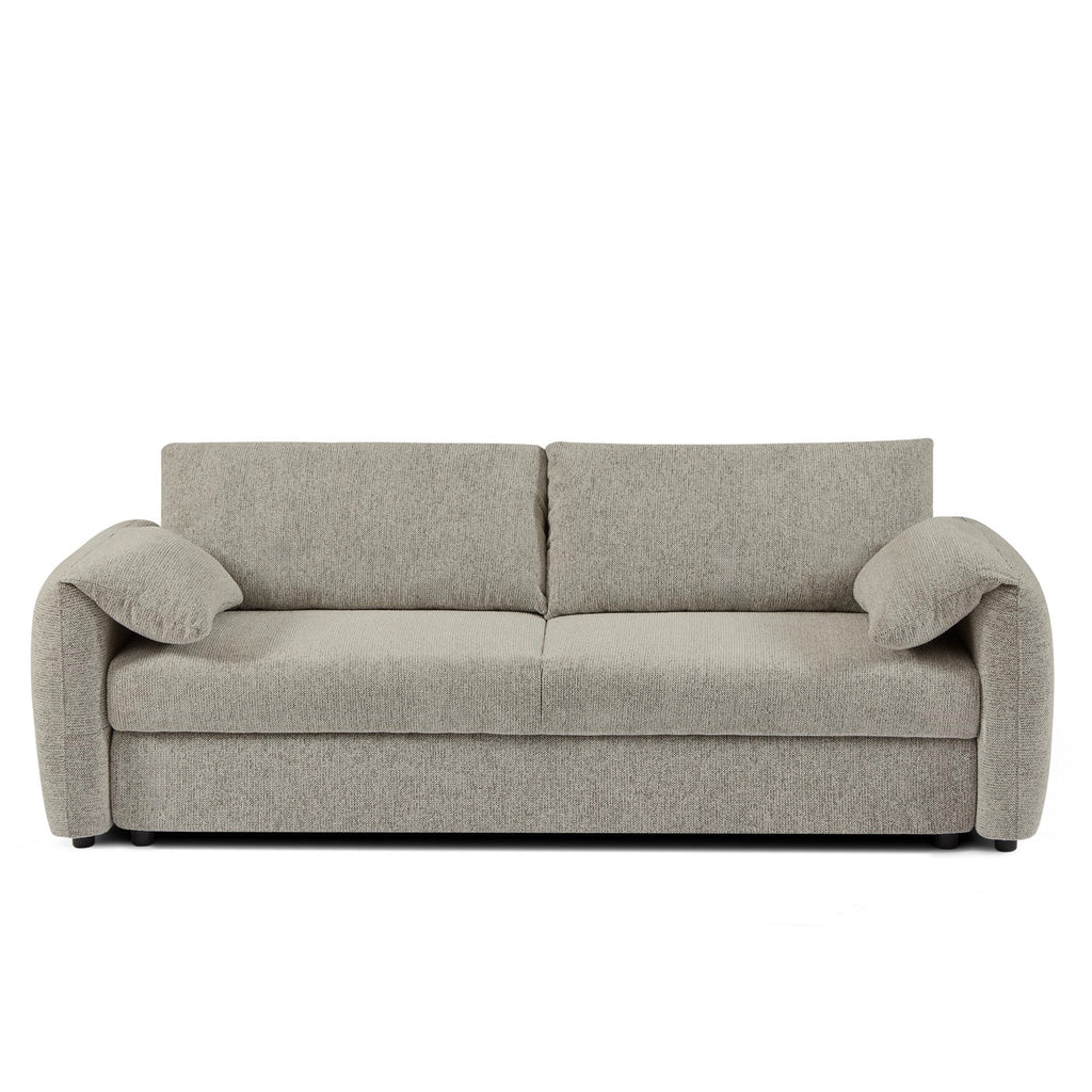 Angea - Canapé Droit Convertible 3 Places - Taupe