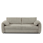 Angea - Canapé Droit Convertible 3 Places - Taupe
